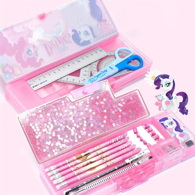 Pencil Case Kawaii Password Quicksand Estuche Para Lapices Estojo Box Cases Trousse Unicorn Multifunction Korean Stationery Etui