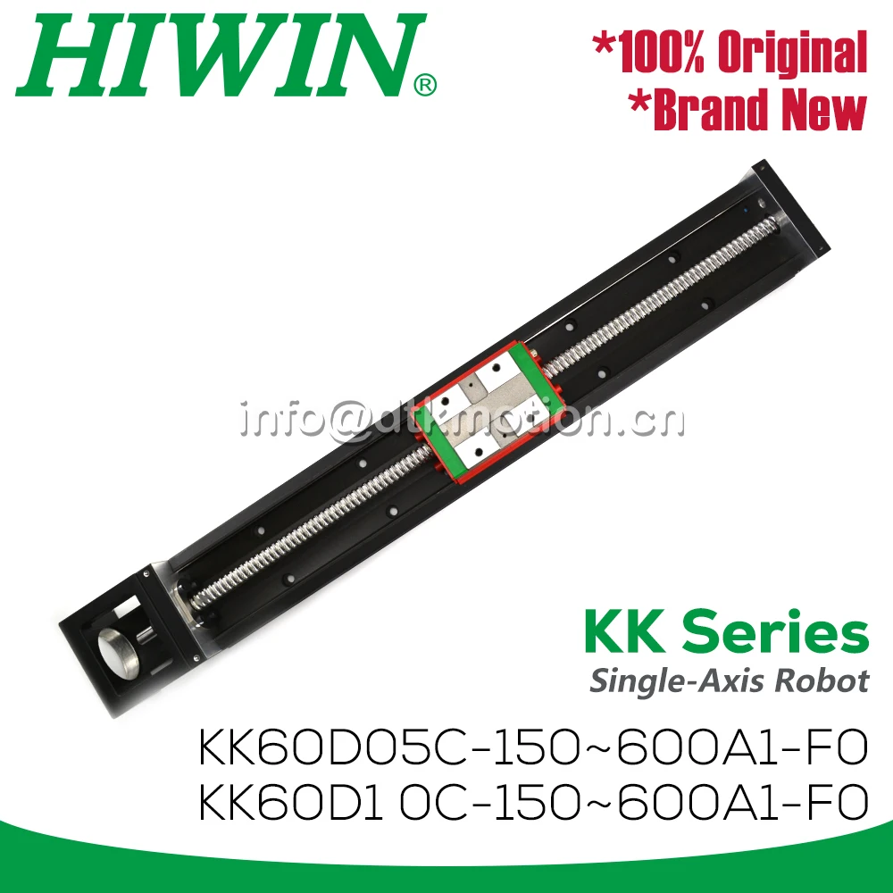 hiwin estagios de corredica linear industrial robo de eixo unico rigidez de alta precisao parafuso da esfera modulo kk60 original kk60d05c kk60d10c 01