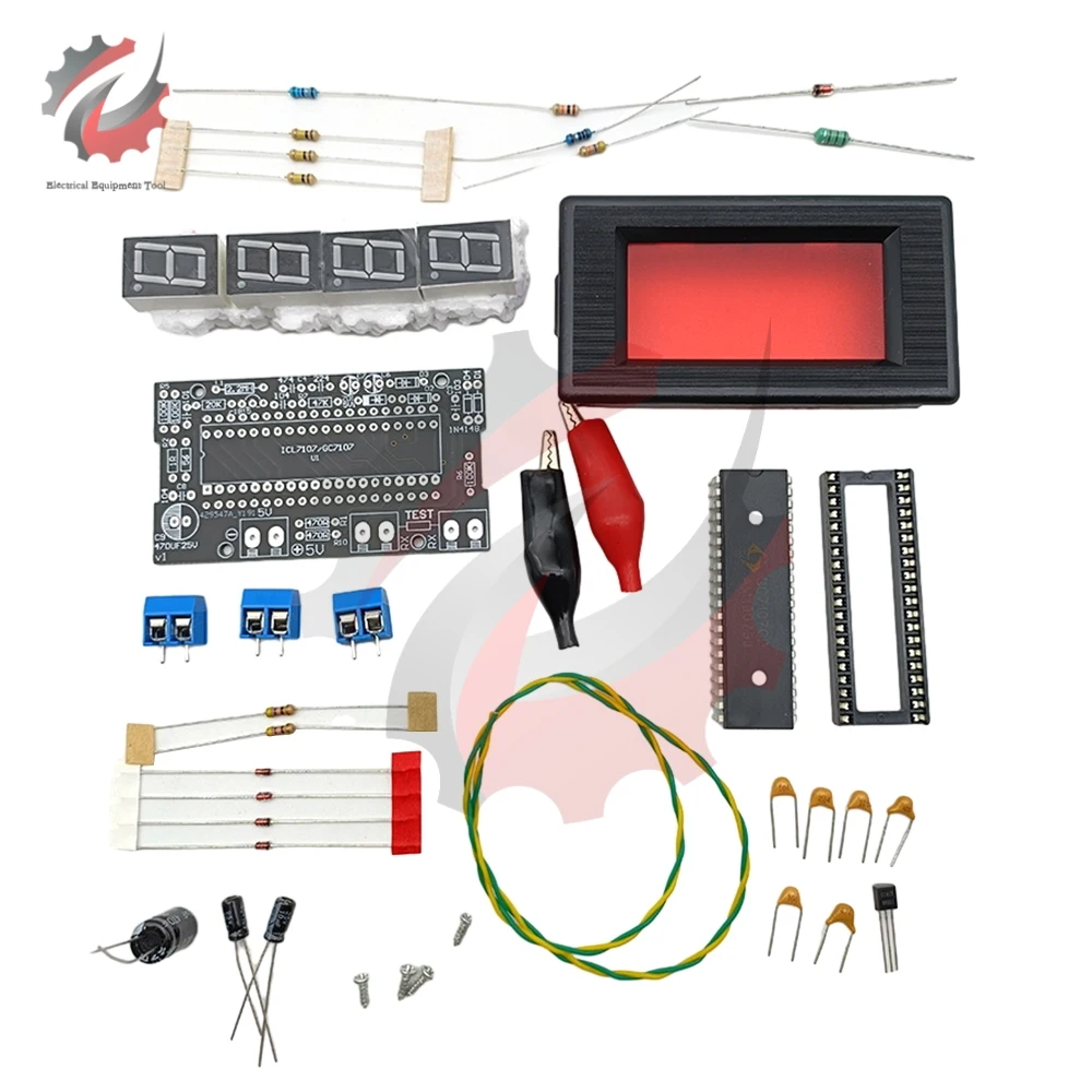 ICL7107 DC 5V Digital Ohmmeter Low Resistance Meter DIY Kits 35 MA High-precision OHM Meter Impedance Meter Resistor Tester