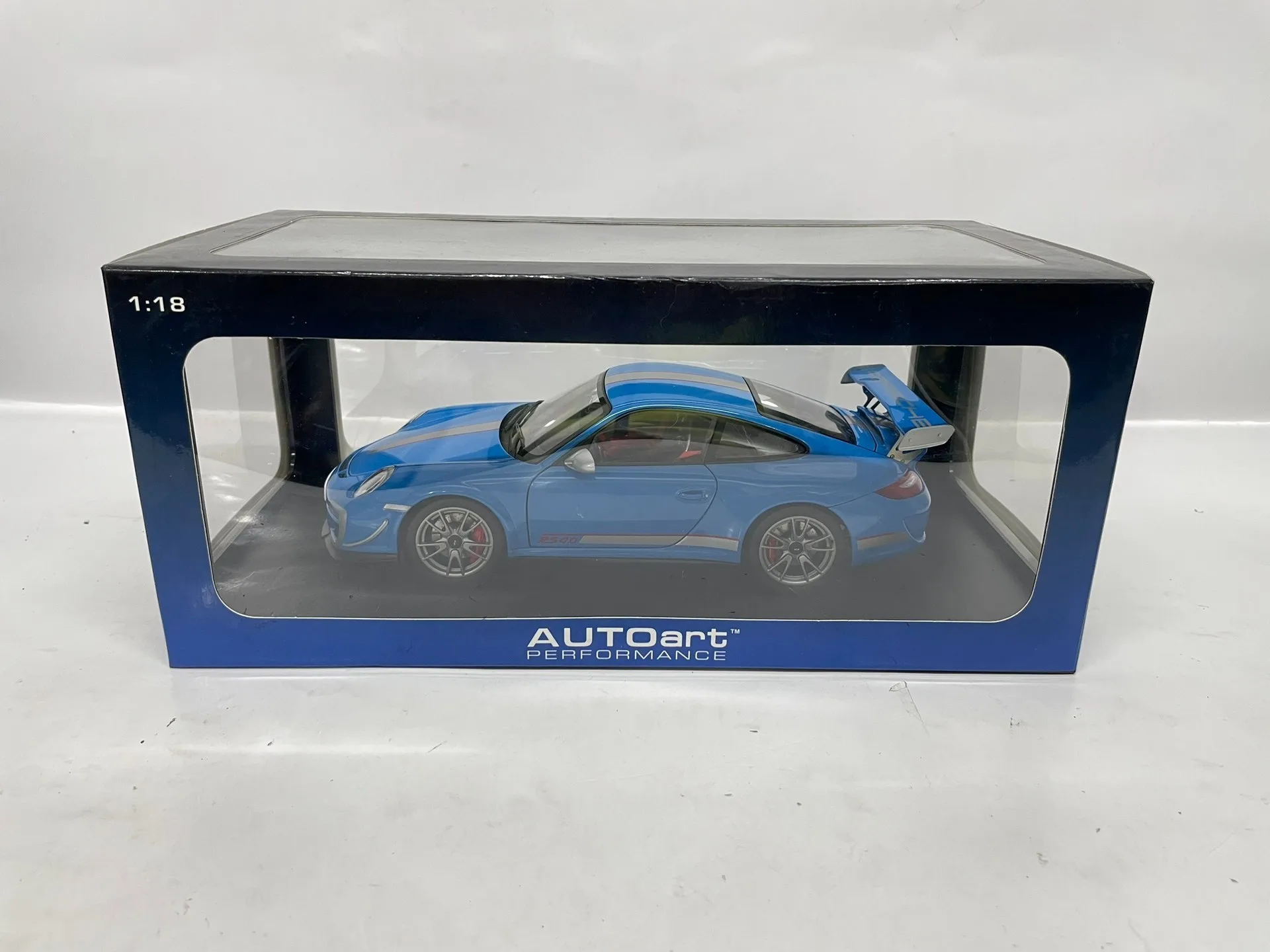 Autoart 1:18 997 GT3 RS 4.0 Blue Simulation Limited Edition All Open Alloy Metal Static Car Model Toy Gift