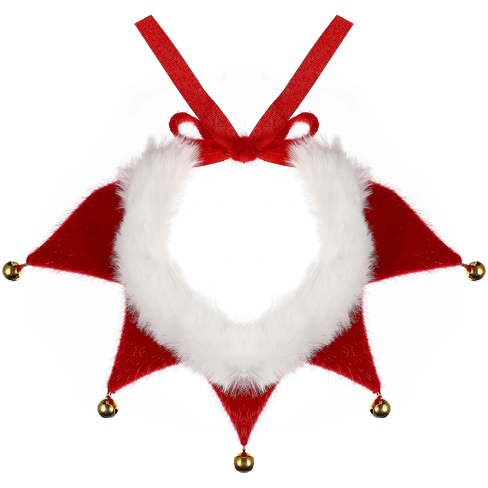 

Christmas Pet Scarf Soft Lightweight Bells for Dog Cat Photo Props Festive Christmas B Adjustable Ties Dog Accessories
