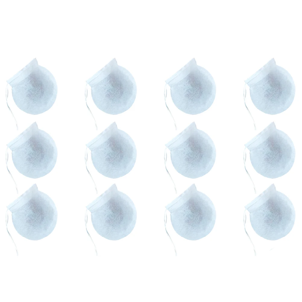 

100 pcs Tea Bag Filter Drawstring Bags for Loose Leaf Paper Spices Infuser Reusable Easy Clean Lightweight Practical Tea