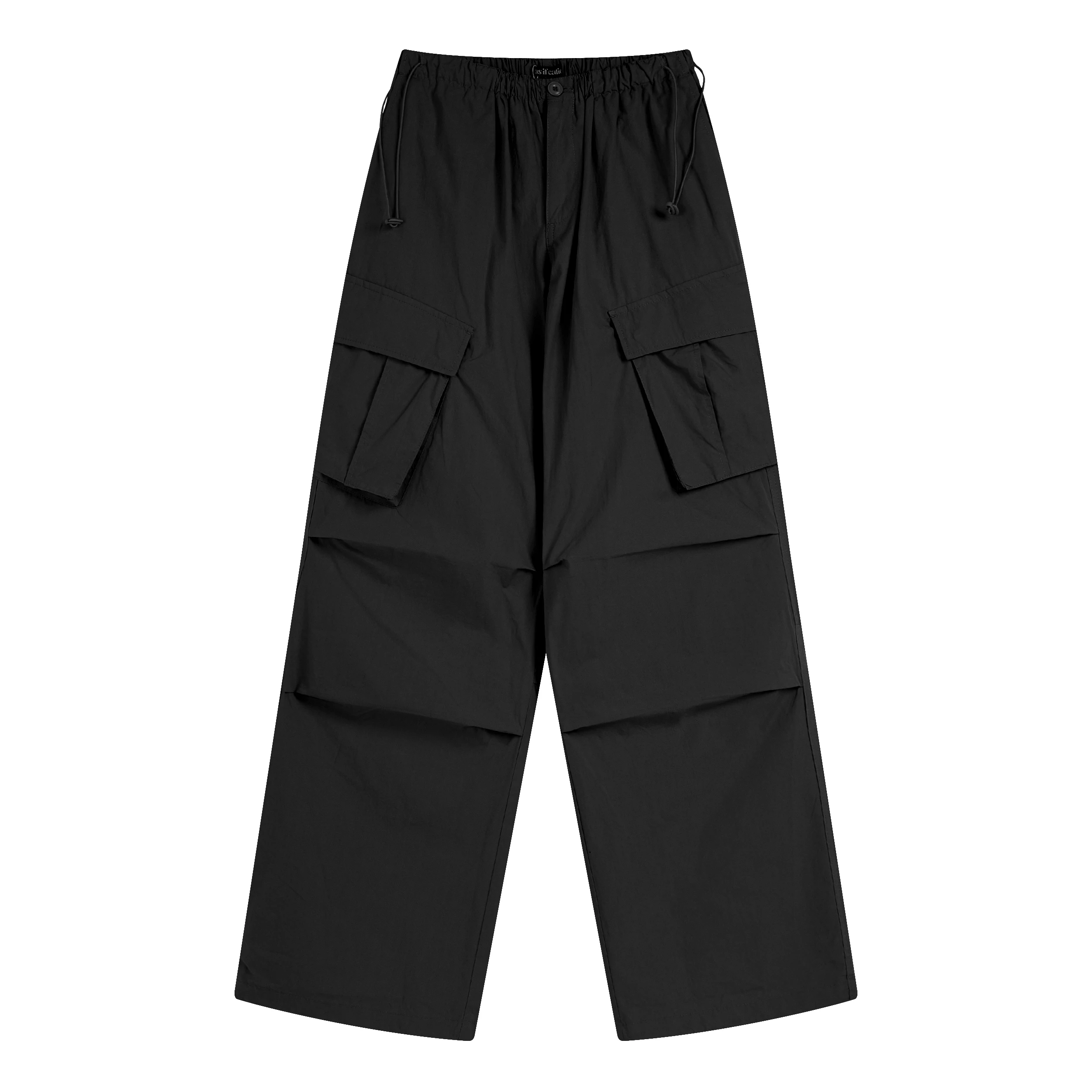 Asif Calie Korea Streetwear Brand Loose-Fit Casual Workwear Pants Wide-Leg Trousers for Women