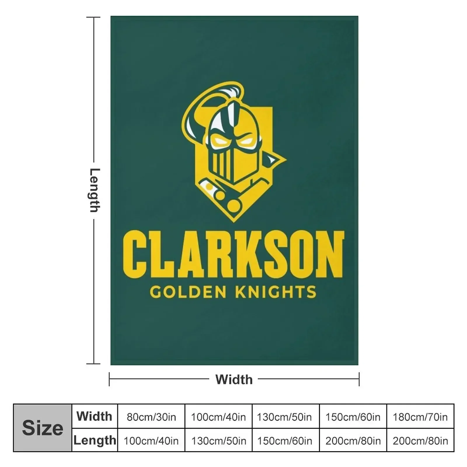 Clarkson Golden Knights Throw Blanket Luxury St Decorative Throw Thin Blankets