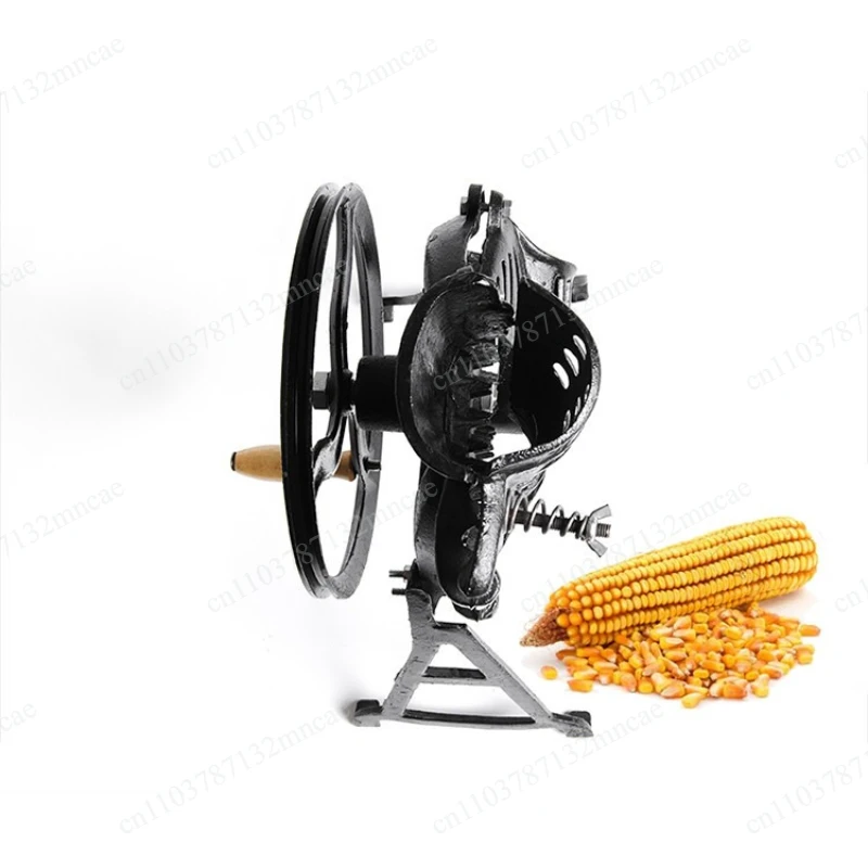 Hand cranked corn huller, portable manual corn huller