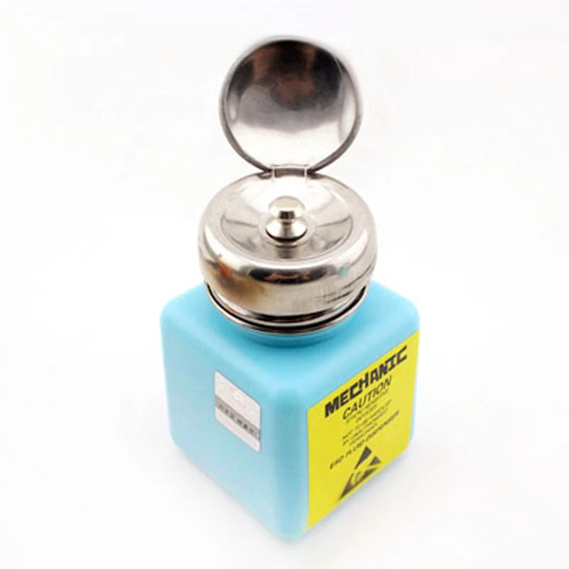 MECHANIC Alcohol Bottle Plastic Liquid Container Anti-static Press Type Splash-proof ESD Fluid Dispenser Storage Cleaner