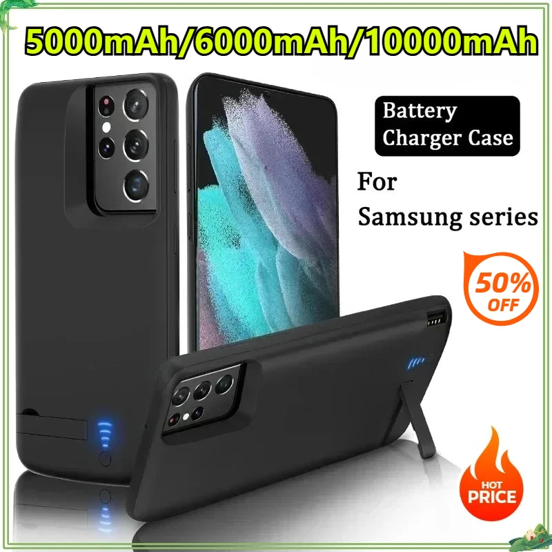 

Чехлы с аккумулятором емкостью 20000 мАч для Samsung Galaxy S20 S21 S22 Чехол для быстрой зарядки аккумулятора для Galaxy S20 FE S21 S22 Ultra 5G Power Banks