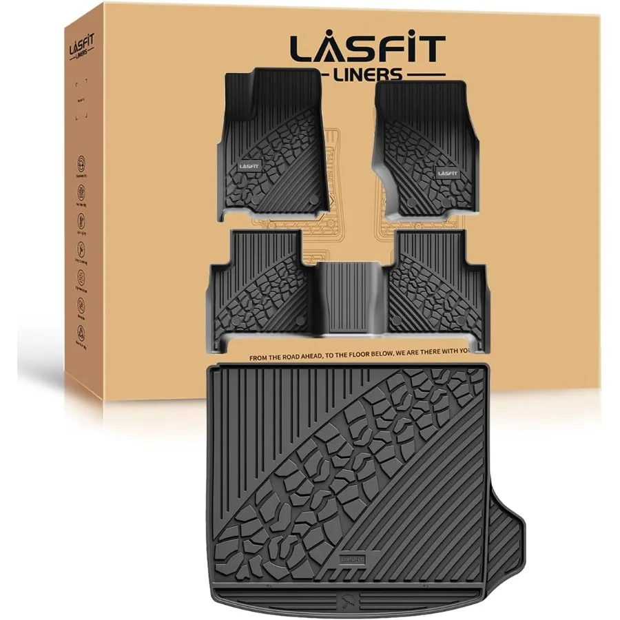 

AllWeather TPE Custom Fit Floor Mats and Trunk Mat for Jeep Grand Cherokee WL 20222025 5Seat Model Including 4xe Not Compatible