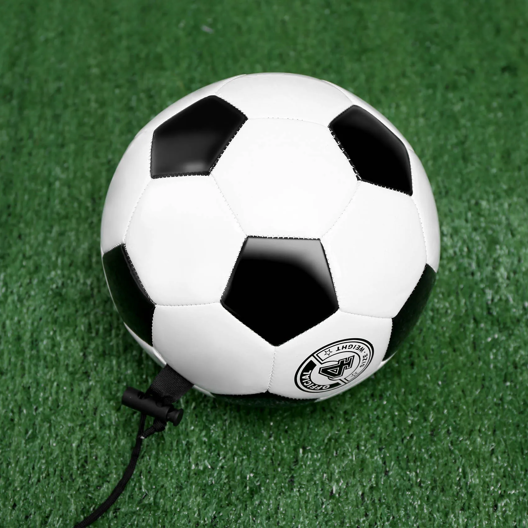

A64T-Soccer Training Ball Adjustable Bungee Elastic Training Ball With Rope Size 4 Football For Training Playing Sports