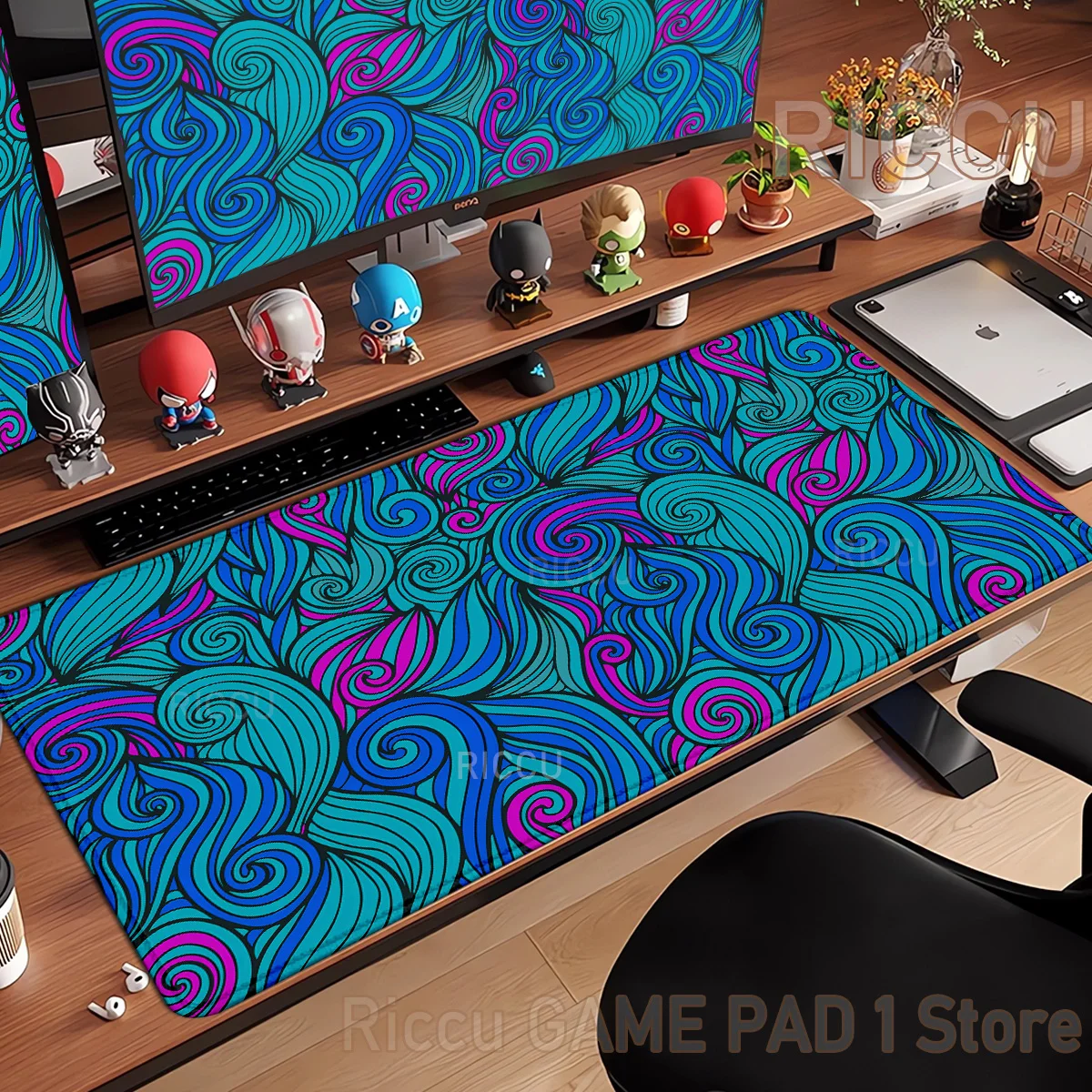 

HD Carpet Creative pattern multi-model desk mat Extra Large mouse pad rubber non-slip lock edge craft table gaming accessories