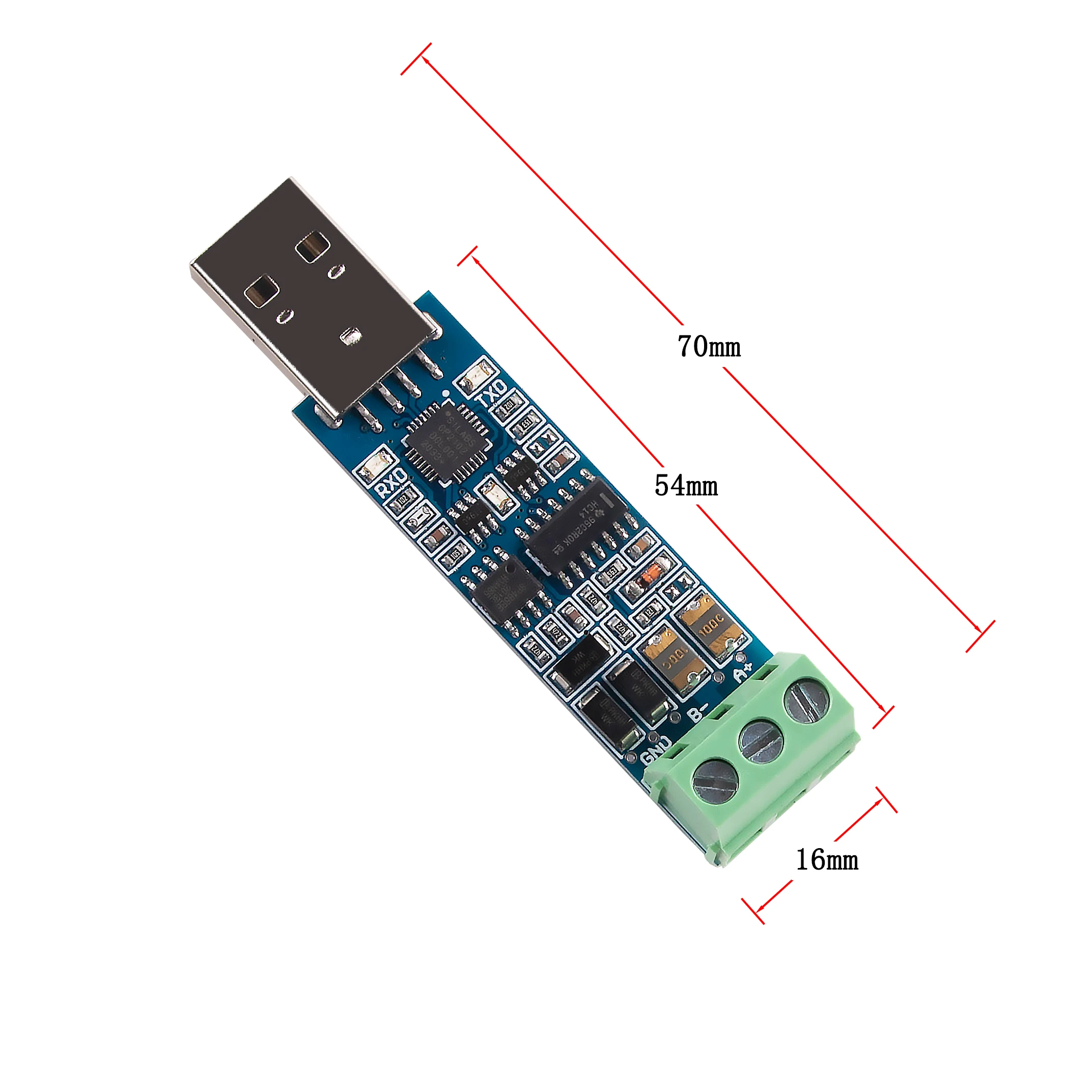 Módulo convertidor de Serie USB a RS485, Adaptador 3 P de 3 pines para Win 11 10, Mac OS,Linux