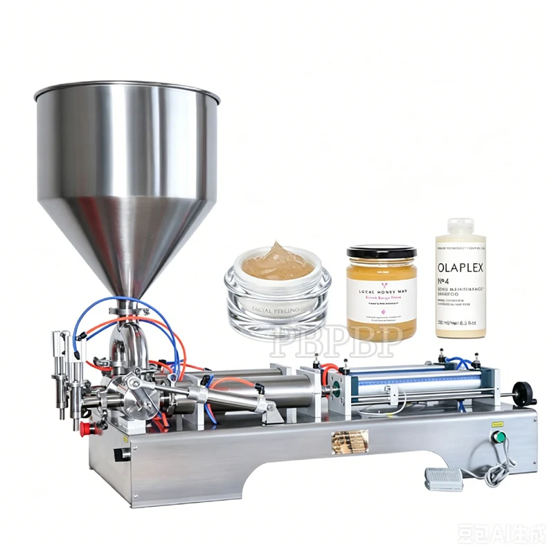 Semi-automatic Double-head Quantitative Filling Machine Ointment Soft Ice Cream Cosmetic Paste Filling Equipmen