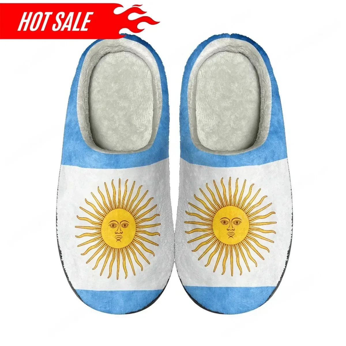 

Hot New Fashion Cotton Slippers for Boys Girls Argentina Flag Pattern Home Non-slip Winter Slipper Dirt Resistant Flats Footwear