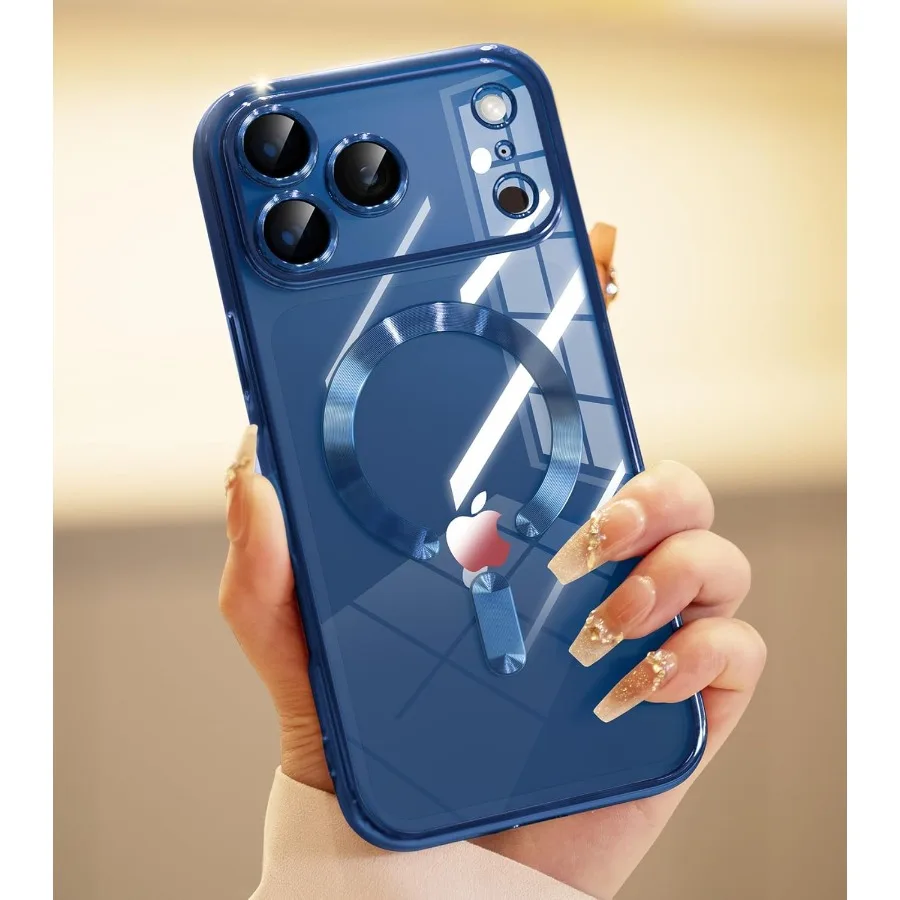 

Slim Magnetic Case for iPhone 17 Pro Max with Integrated Camera Protection and 1x Screen Protector Compatible with MagSafe Non-