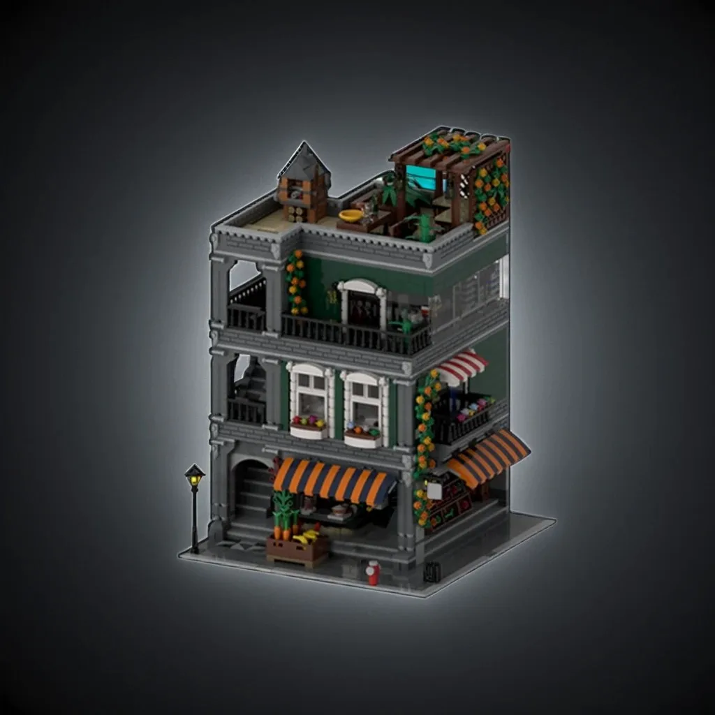 3627pcs MOC Modular Buildings Grocery Shop Model Building Blocks Toys Architecture Christmas Gift Brick Assemble Art Birthday