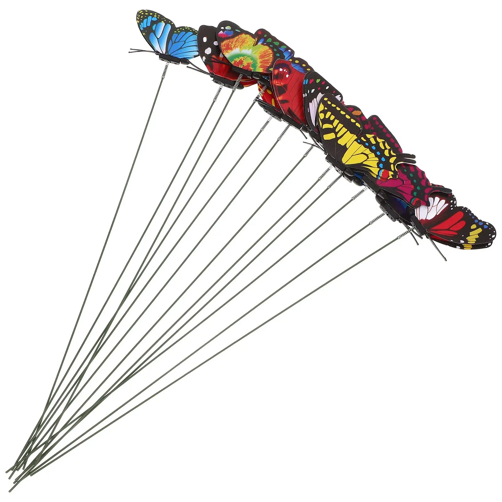 

12 Pcs Artificial Butterflies Decoration Waterproof PVC Garden Stake Outdoor Indoor Plants Decorations naments