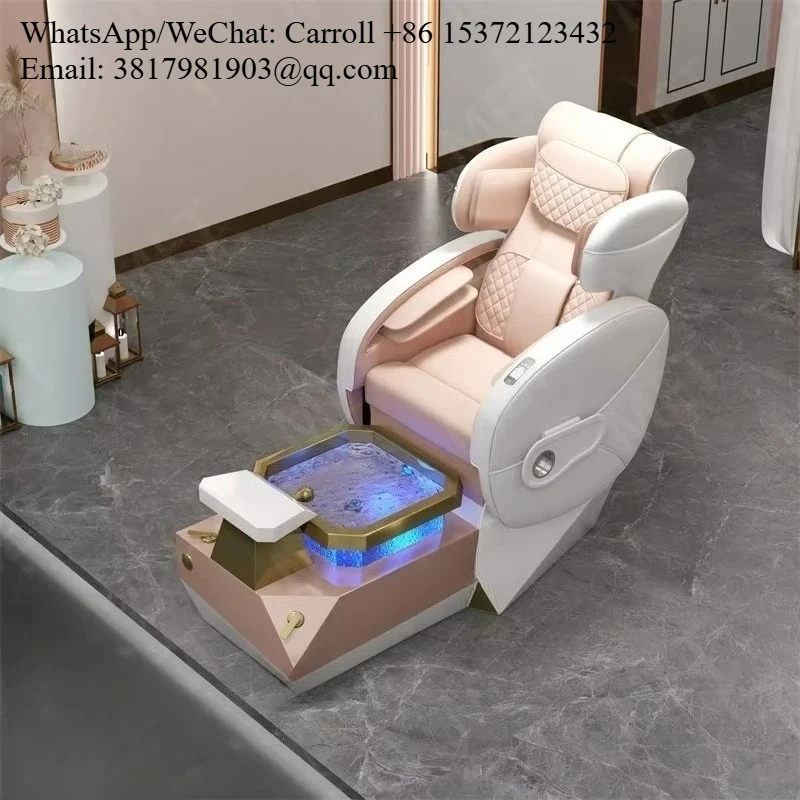 

New Design Luxury Beauty Reclining Manicure Foot Spa Electric Spa Pedicure Chair With Human Touch Massage