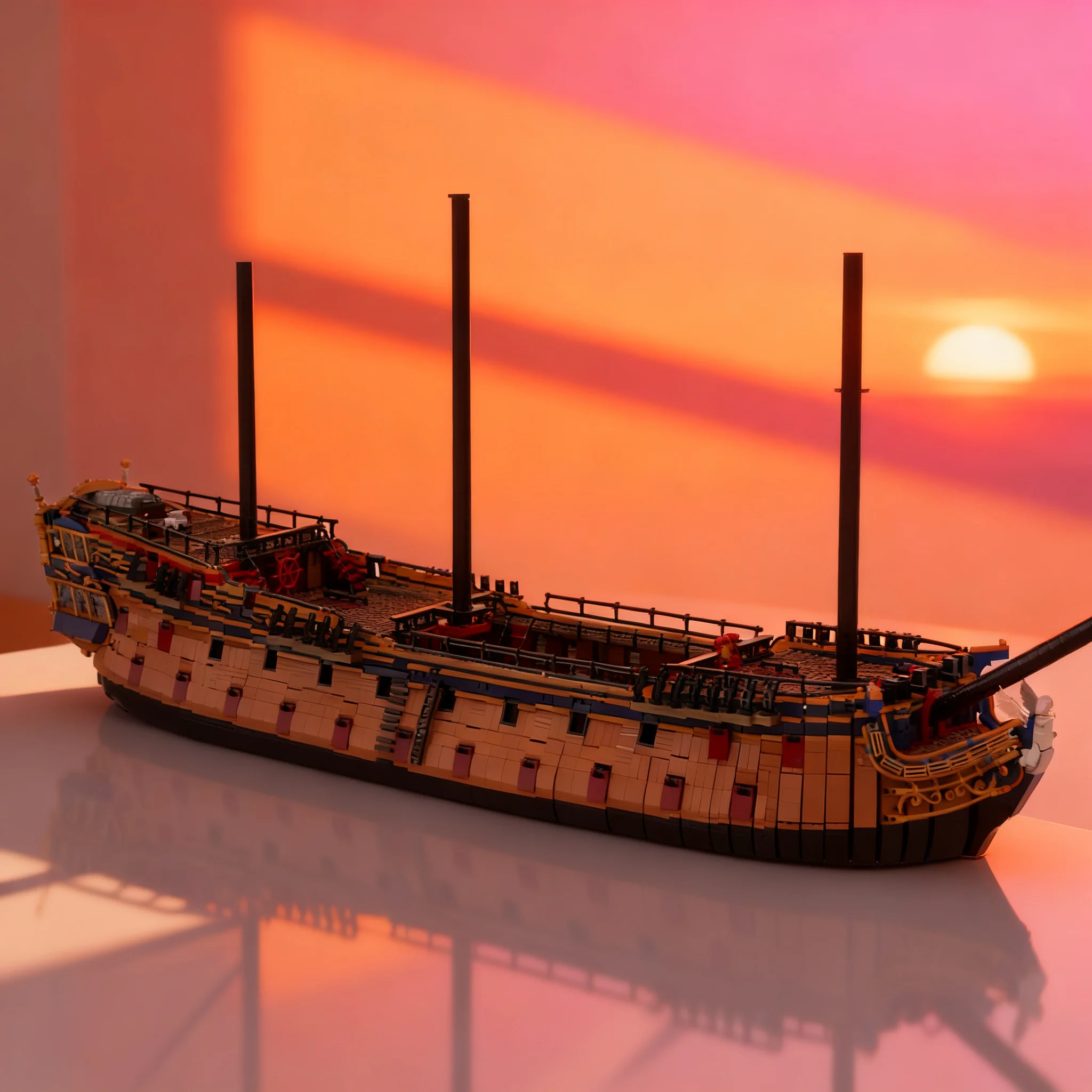9599pcs MOC HMS Icarian Disnay Pirates Model Building Blocks Toys DIY Assemble Brick Collection Craft Education Art Display