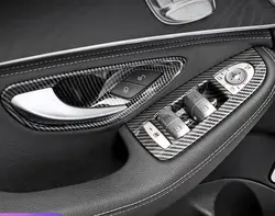 Inner Door Bowl Patch Handle Frame Window Lift Panel Trim Cover For Mercedes Benz C E Class GLC W205 W206 W213 X253 Accessories