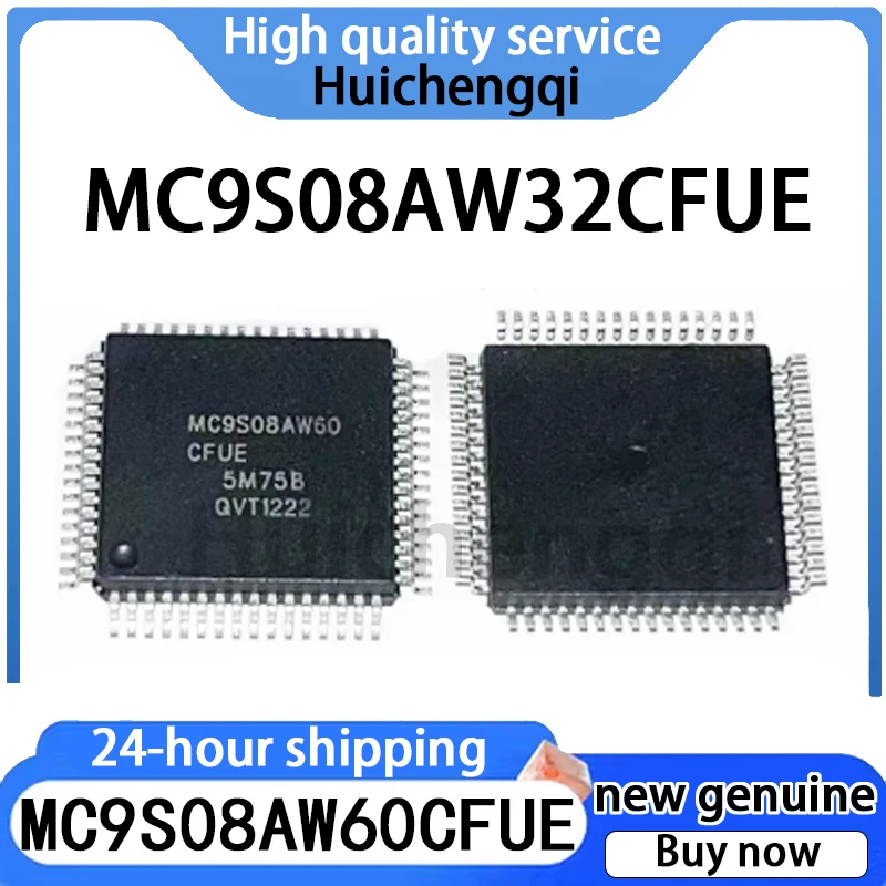 1PCS Original Genuine MC9S08AW60CFUE MC9S08AW32CFUE Packaged QFP-64 Controller Chip