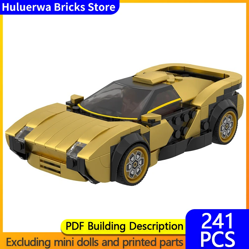 

Модель скоростного гоночного автомобиля MOC, строительные кирпичи, верхний уровень, спортивный автомобиль, модульная технология, детские праздничные подарки, сборка игрушек, костюм