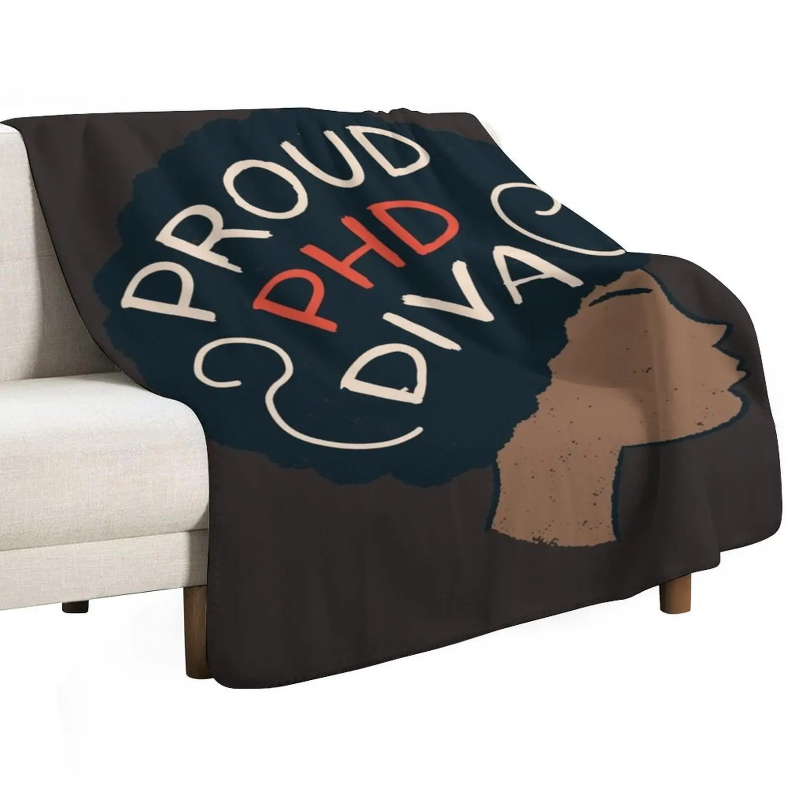 Proud PhD Graduation Art For Afro Doctorate Degree Throw Blanket Flannel Moving Soft Baby Kid'S Blankets