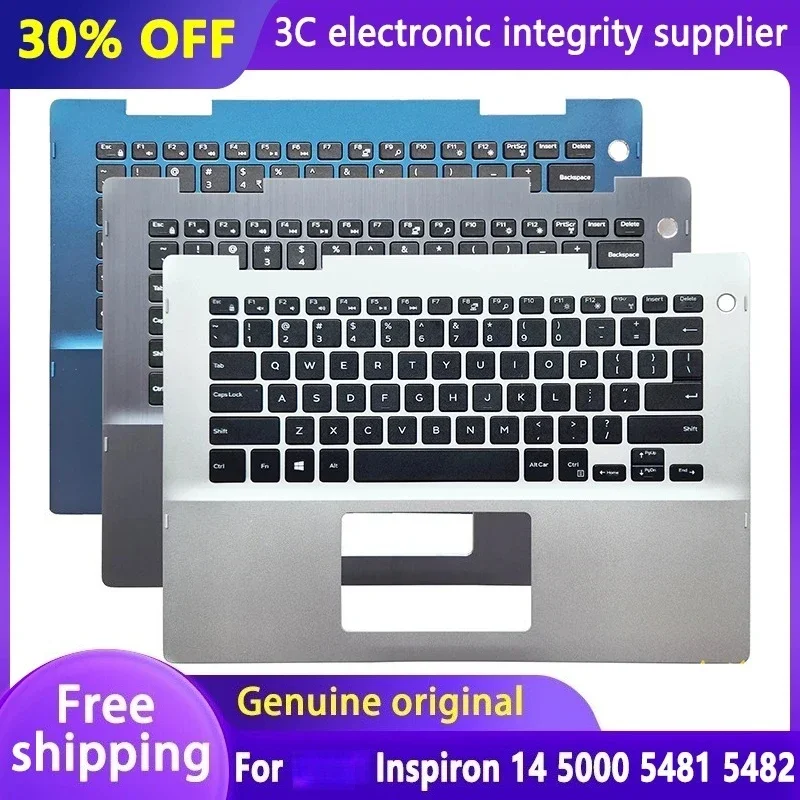 

Original New US UK CA Keyboard for Inspiron 14 5000 5481 5482 041KVJ Laptop Palmrest Upper Cover Top Case Backlit Replacement