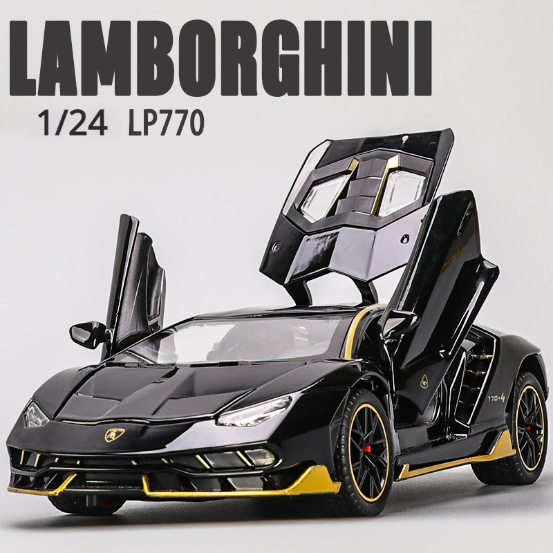 

1:24 Scale Lamborghini LP770-4 Super Car Model Sound Light Children Boys Diecast Toys Vehicles Gift Collective Voiture