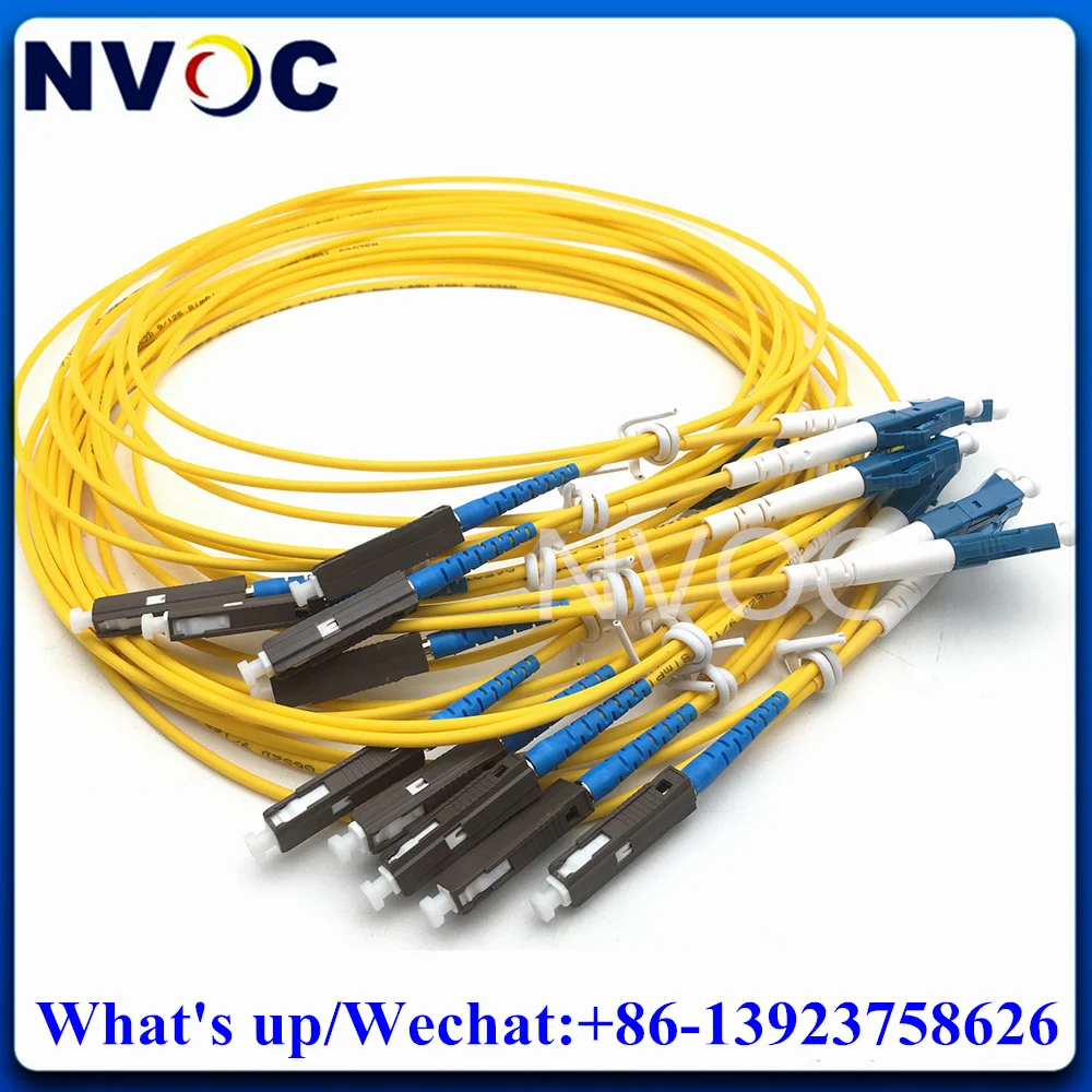 Imagem -02 - Cabo de Remendo da Fibra de 10 Peças Mu-lc 3mts sm sx mu st fc lc Stupc Simples sm 125 Os2 G.652d2.0 mm Revestimento de Lszh 3m Cabo de Fibra Óptica