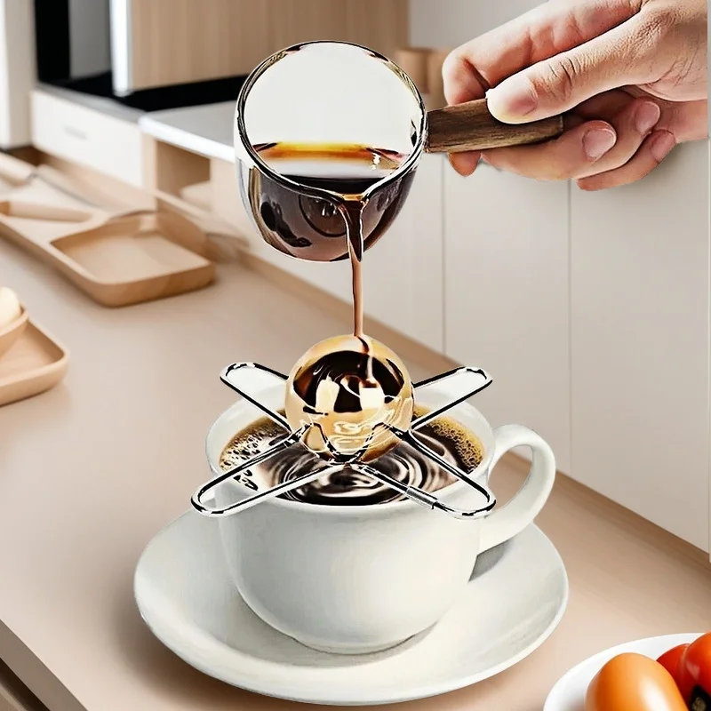 Edelstahl-Eiskugeln zur Kaffeekühlung – wiederverwendbarer, gefriersicherer Espresso-Kühler, Aroma-Verstärker-Werkzeug