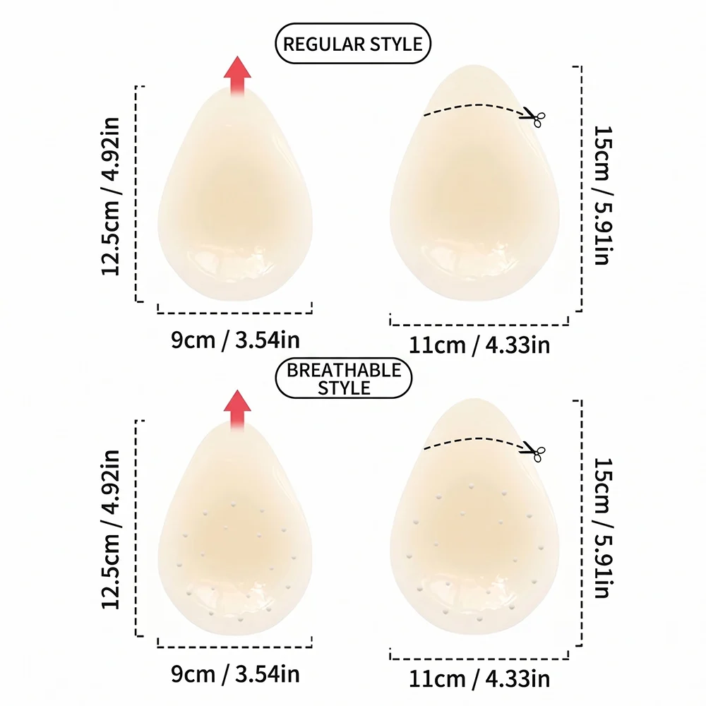 

Push Up Solid Silicone Nipple Covers Reusable Adhesive Pasties Breathable Invisible Sticky Breast Petals For Women 2 Pcs