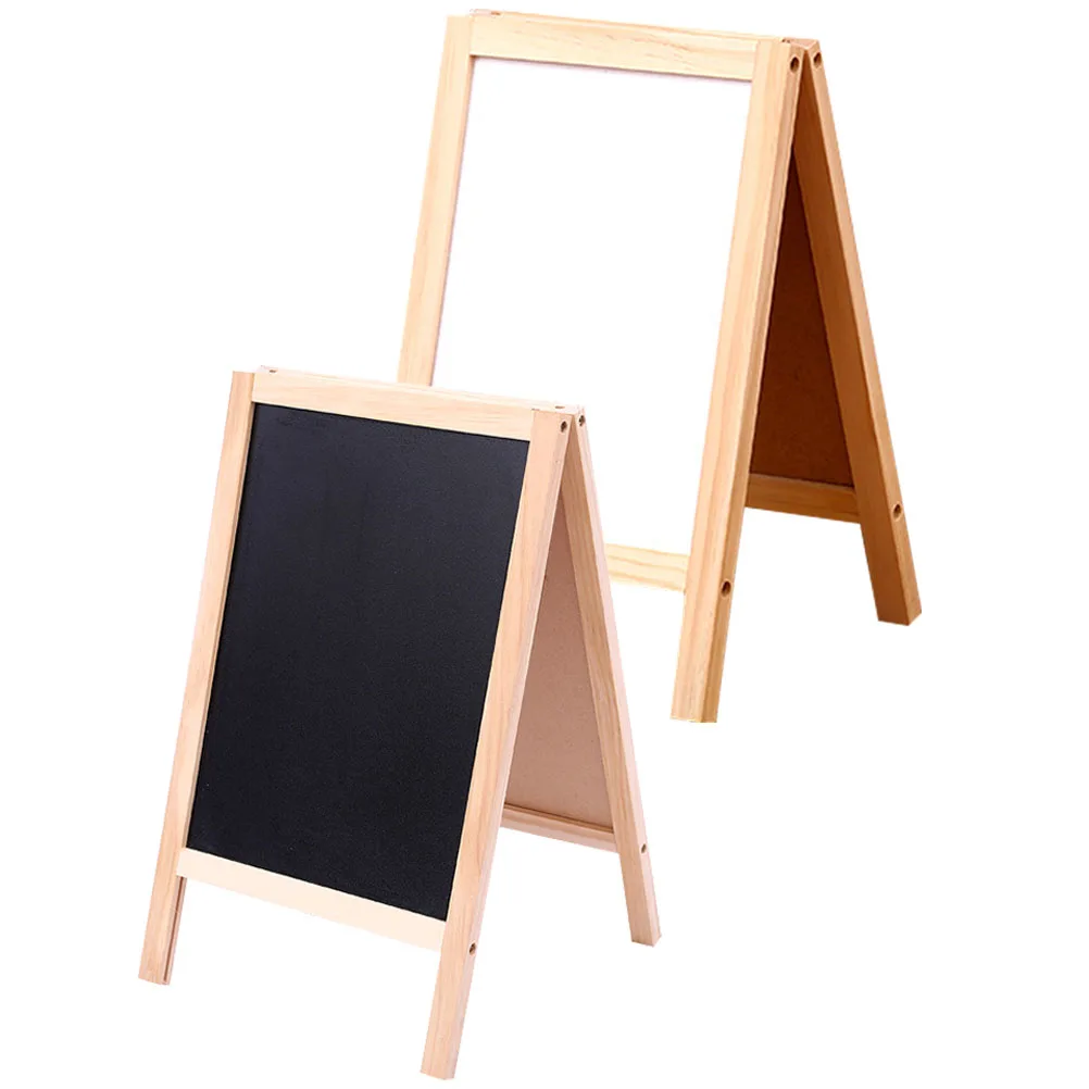 

2pcs Rewritable Kids Blackboard Small Chalk Board Double Sided Erasable Writing Pad Children Student Activity Portable Drawing
