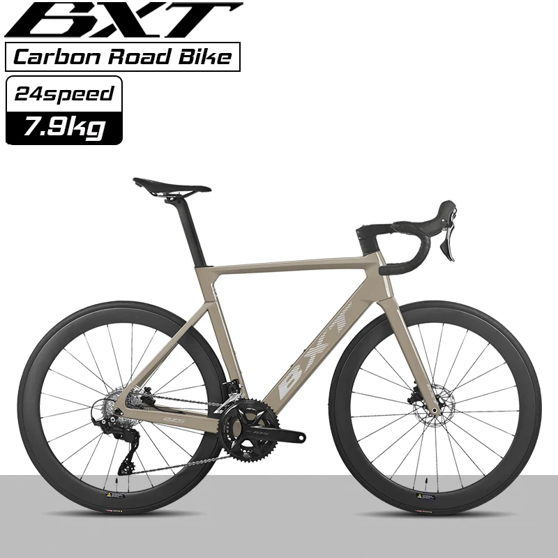 BXT Ultralight Full Carbon Fiber Road Bike Complete Build 7120 Hydraulic Disc Groupset 7.9kg Lightweight Road Bicycle for Sports
