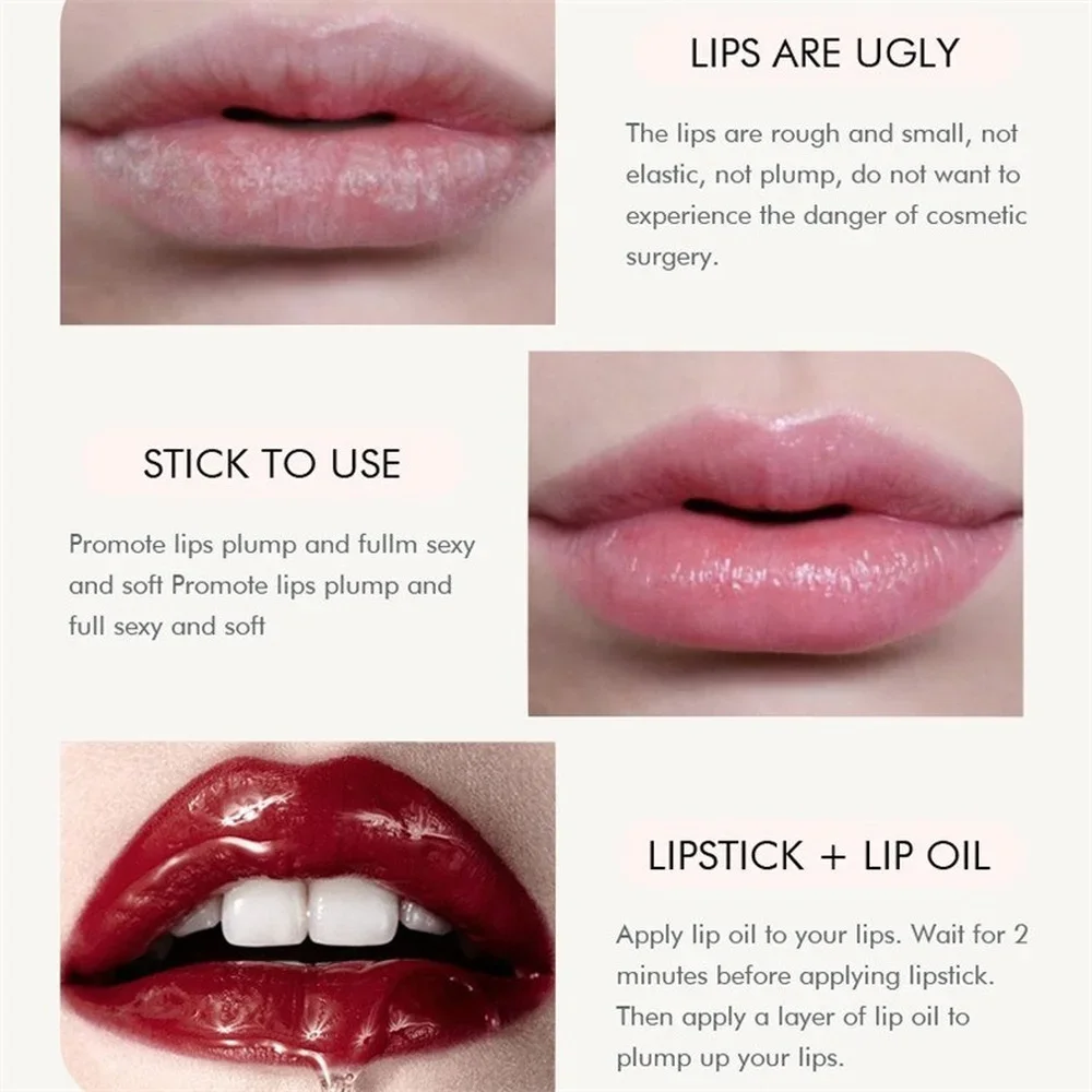 Minicápsula de aceite para labios, brillo de labios duradero, hidratante, decoloración transparente, brillo de labios