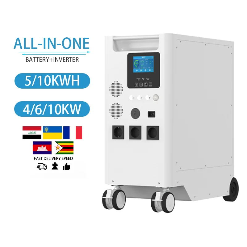 New Energy 10years Warranty 5KWh 10KWh 20KWh 48V 51.2V 100Ah 200Ah LiFePo4 Home Solar Energy Storage All-in-one