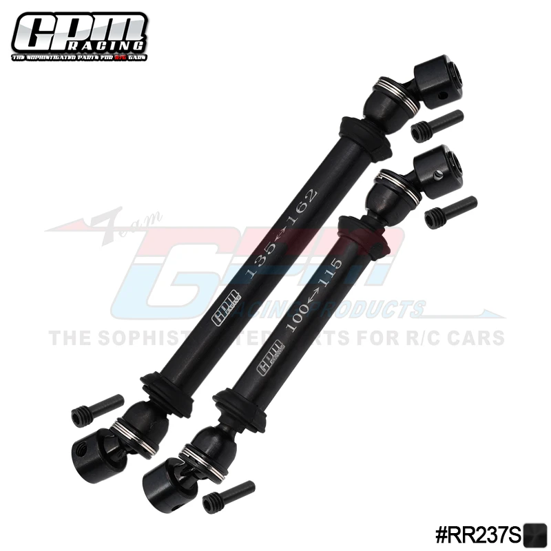 GPM #45 Steel Front&Rear Driveshafts 100-115mm, 135-162mm AXIAL 1/10 RR10 Bomber