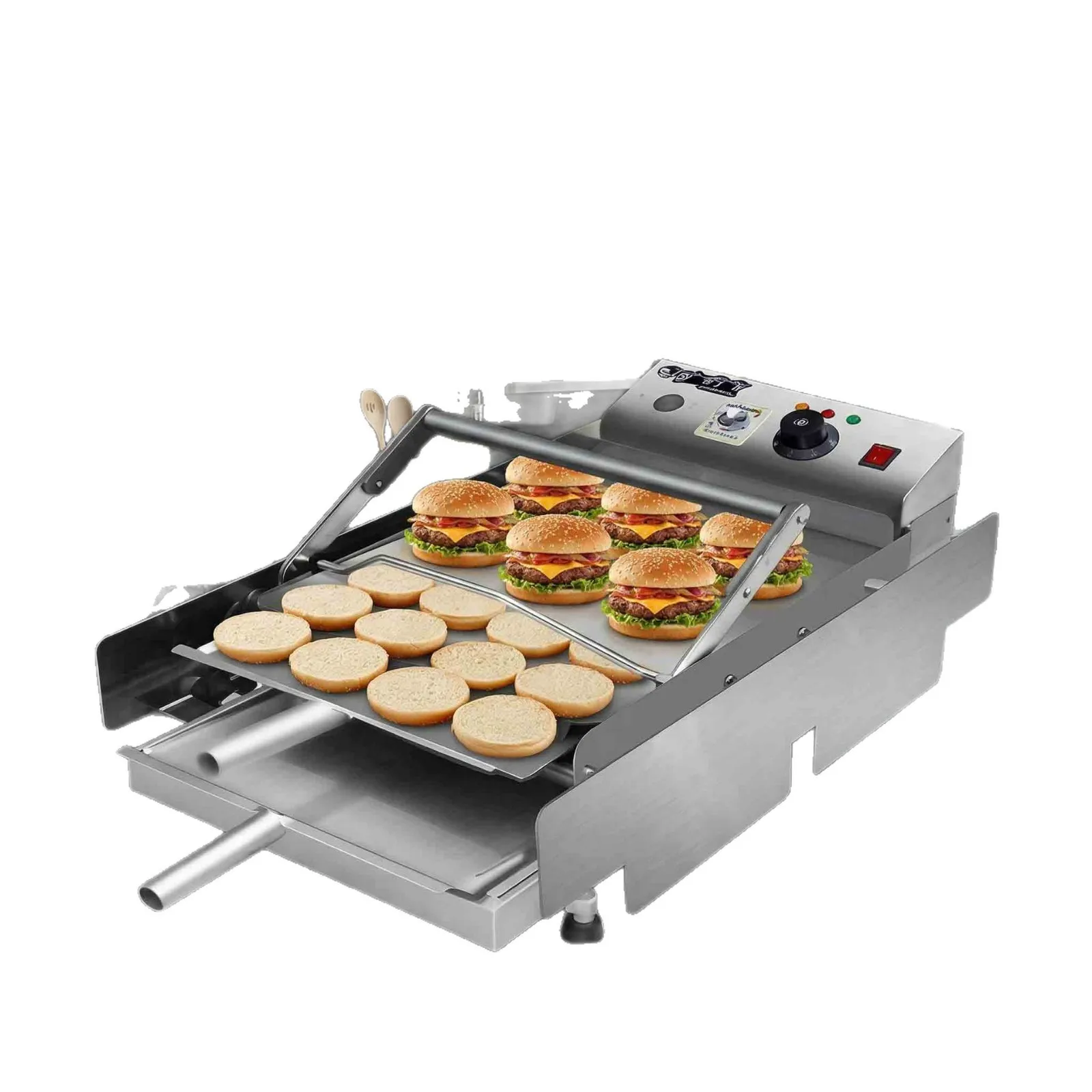 CX Commercial Double-Layer Burger Machine Fully Automatic Temperature Control for Burger and Fried Chicken Shops