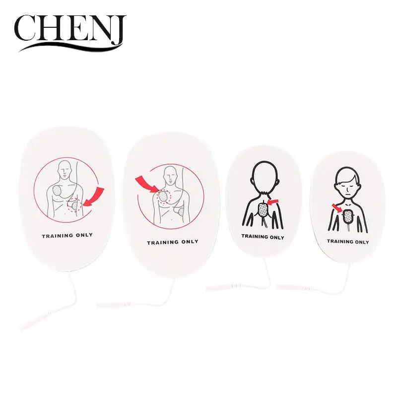 1 Pair AED Training Device Patches First Aid Training Replacement Pads Adult Kid Training Universal Trainer