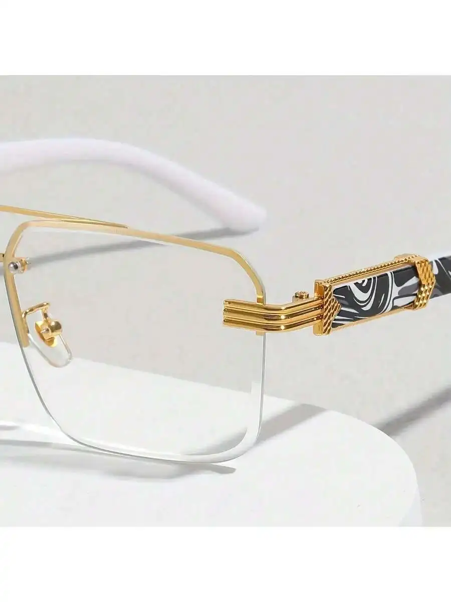 Mens Half-Frame Eyewear With T - Men Formal Wear Fashion review and price