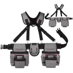 Suspender Tool Belt With Pouches Work Belt Tool Organizer Portable Work Belt Tool Organizer Carpenter Tool Belt Large Capacity