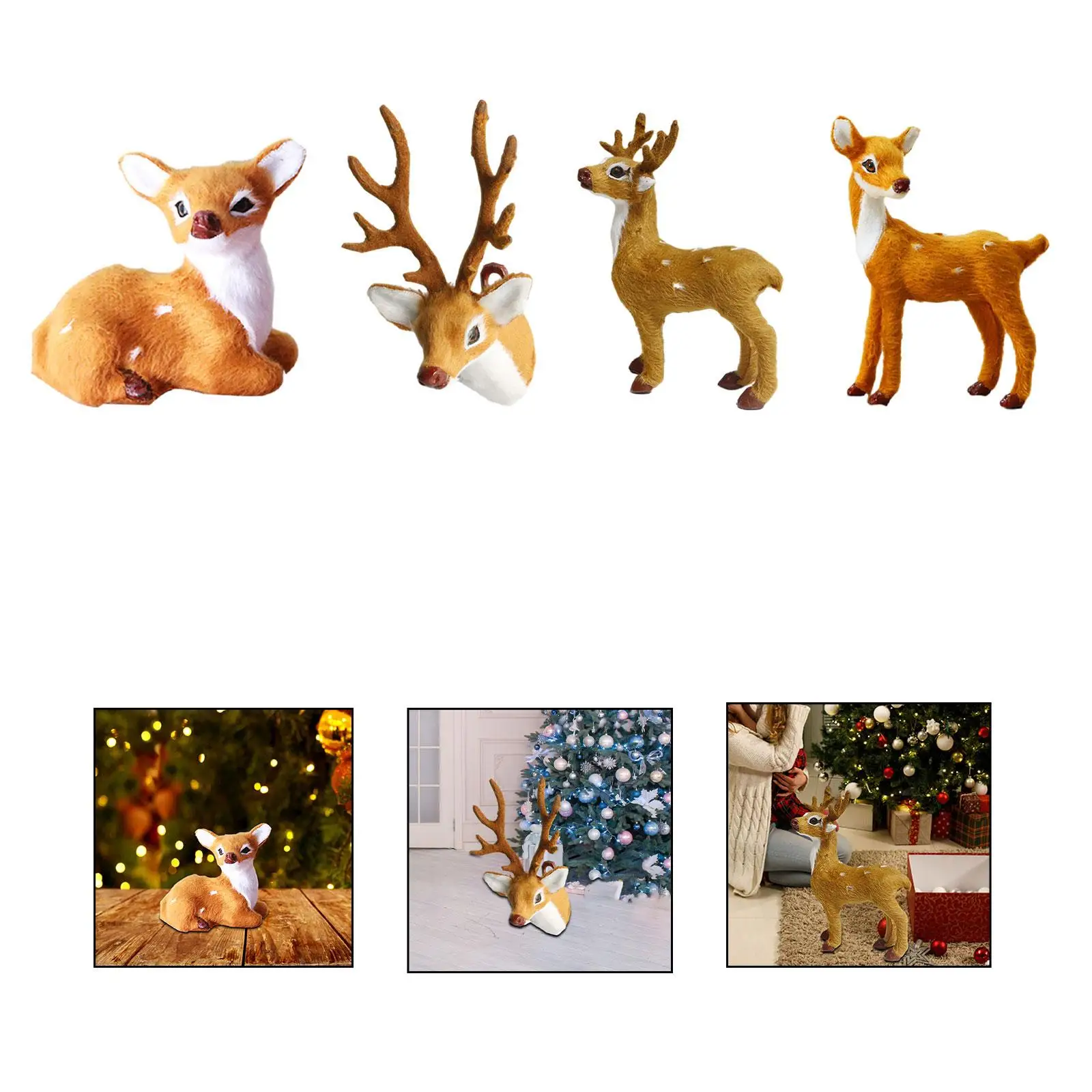 Deer Ornament Cute Practical Home Decoration for Living Room Office Bookcase