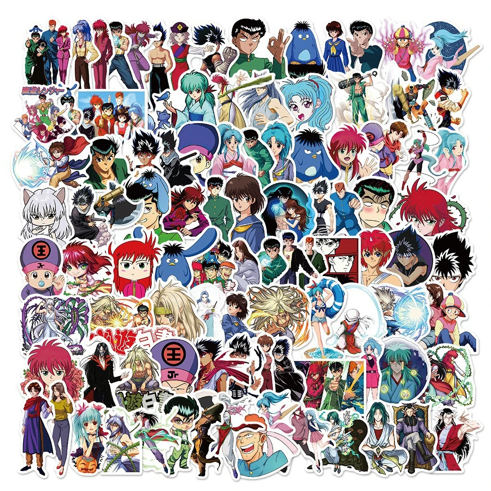 10/30/50/100pcs Anime YuYu Hakusho Adesivi Fresco Cartoon Decalcomanie FAI DA TE Skateboard Laptop Valigia Telefono Adesivo Impermeabile giocattoli per bambini