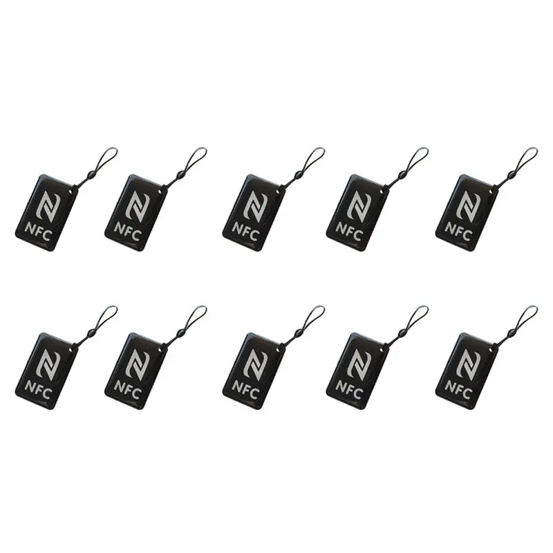 A92Z 10Pc 13.56Mhz NTAG215 Tag ISO14443A 504 Bytes Crystal Epoxy Card Ntag215 Epoxy Resin Tag For All Phones