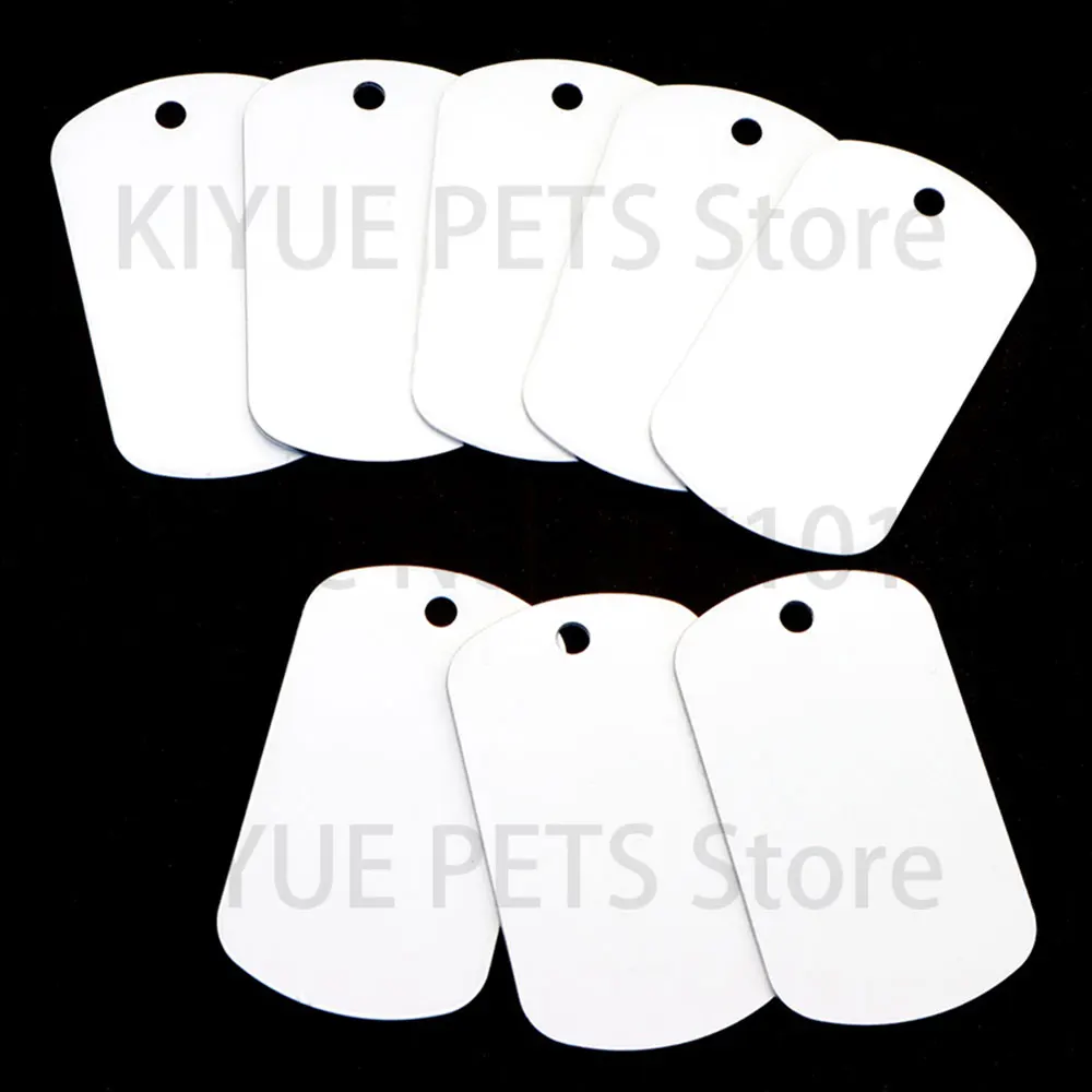 100PCS  Aluminum Tag Pet Sublimation Pendants Personalized picture Transfer Printing Custom Cat Pendant  Keyrings Accessories