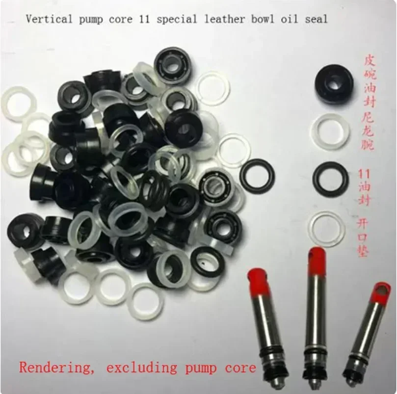 Car Repair Tool Accessories 5 Sets Vertical Jack Pump Core Oil Seal Gasket Old-fashioned Leather Bowl 11mm 12mm