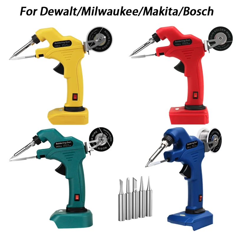 

Electric Solder Gun Fast Welding Tools Cordless Soldering Iron Gun for Dewalt/Milwaukee/Makita/Bosch 18V 20V Lithium Battery