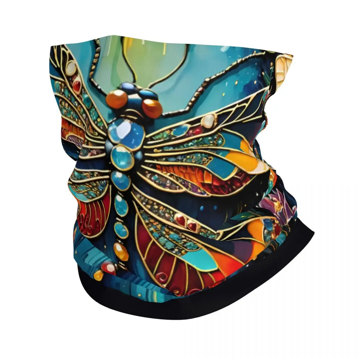 Jewelry Dragonfly Scarf Neckerchief Neck Face Mask Polyester