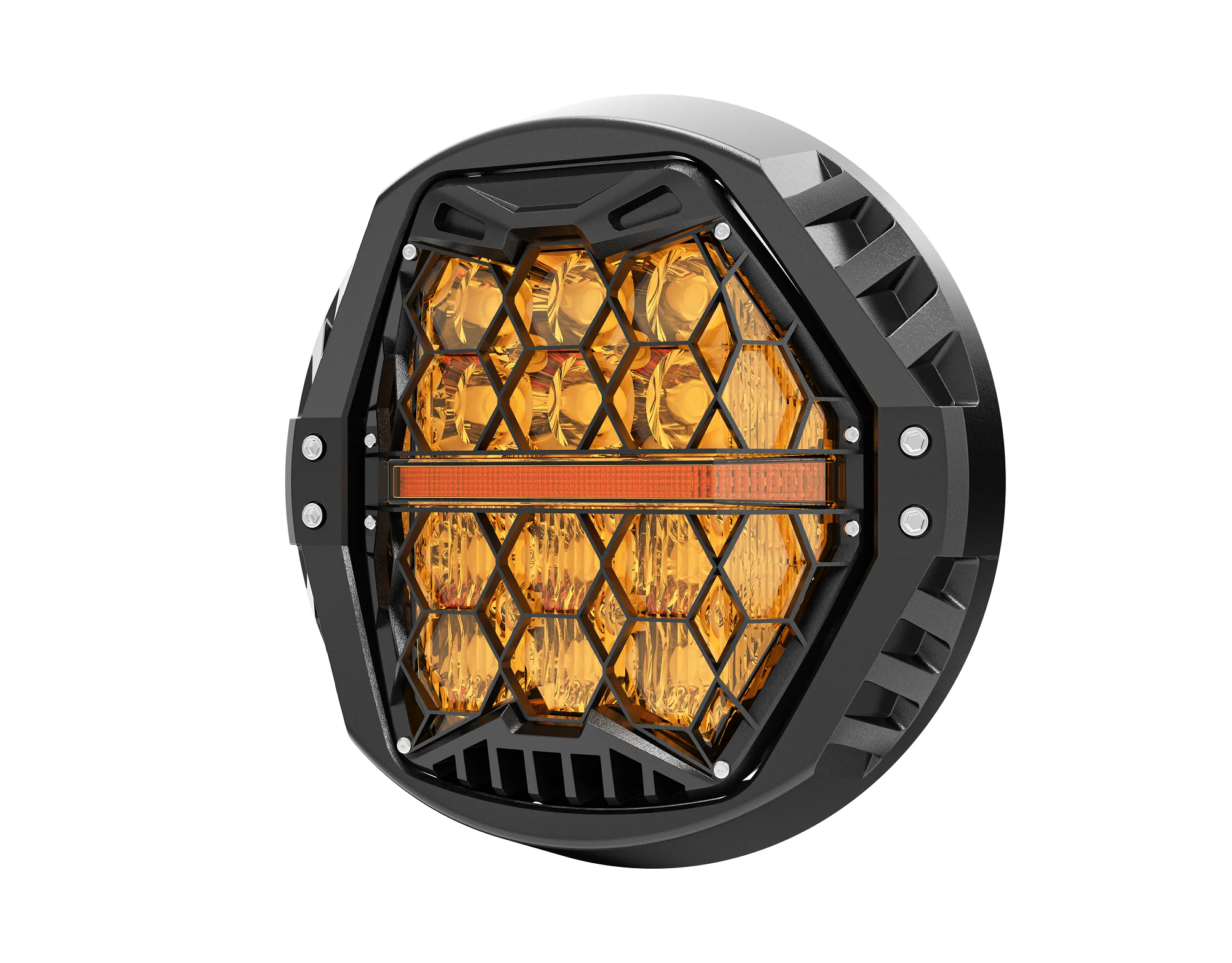 

120W High Power Amber / Clear Len Motorcycle 7 Inch Led Headlight 7'' 7Inch High Low Beam Headlamp with DRL for Harley Davidson