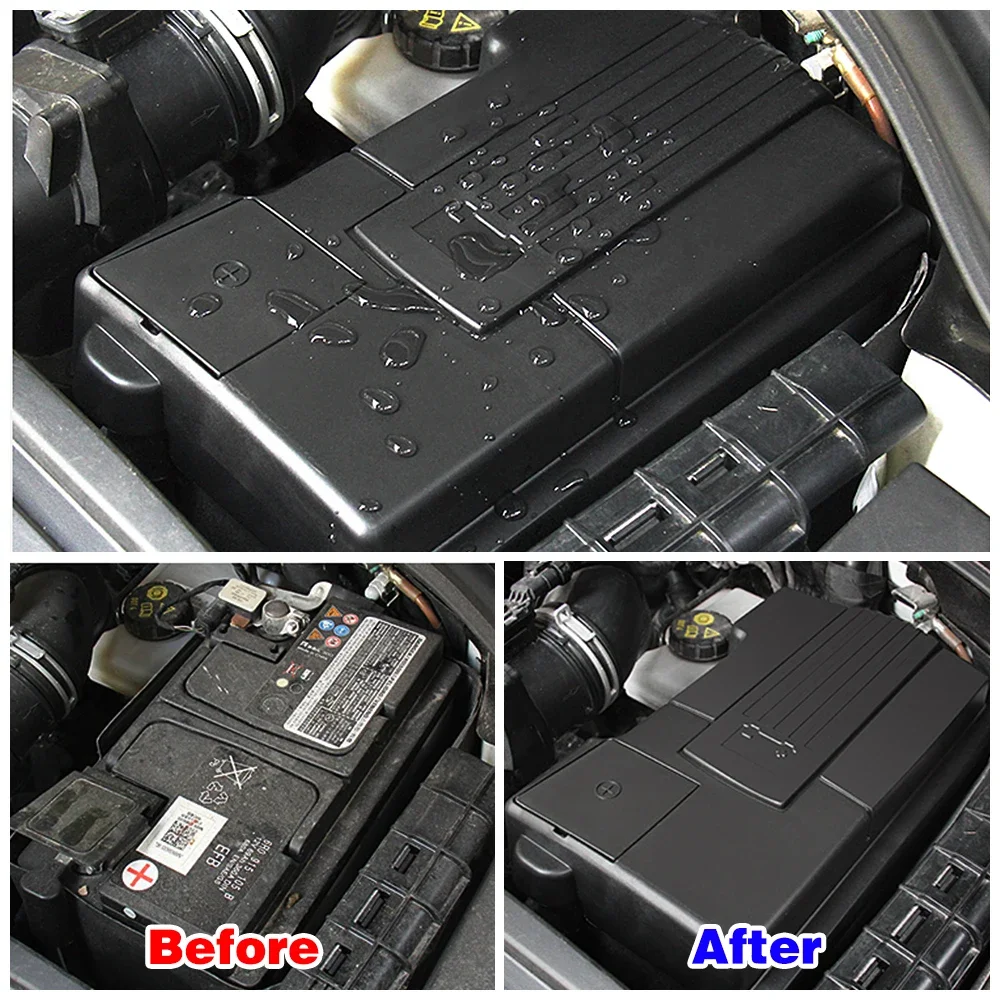 Dla volkswagena VW Golf MK7 2015-2019 silnik samochodowy ochrona baterii osłona pyłoszczelna dodatni ujemny anoda Rustproof Shell