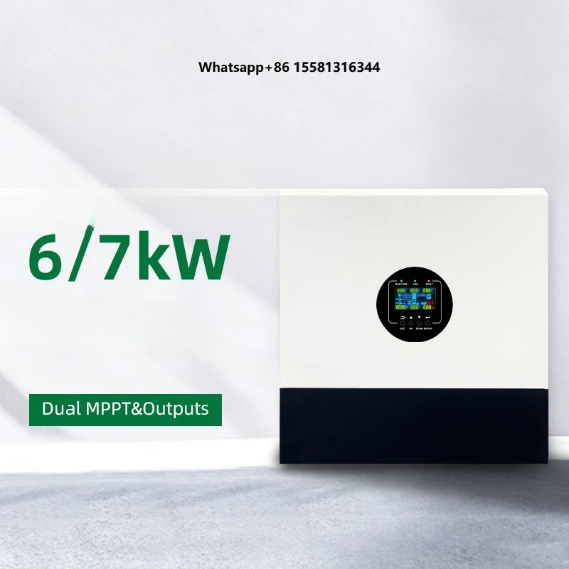 CKMINE 7KW 6KW 48V Hybrid Solar Inverter Dual  Daul AC Output with WIFI on Grid off Grid for Home Energy Storage System